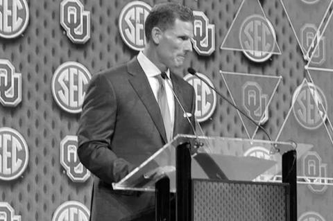 Oklahoma Coach Brent Venables Speaks at SEC Media Days
